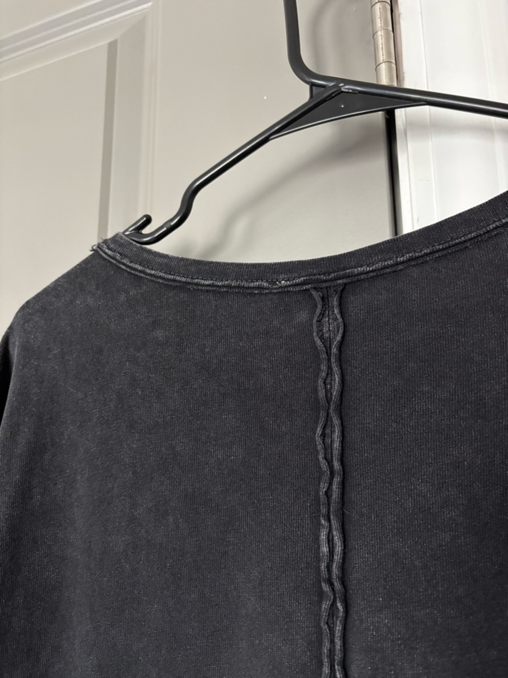 Double Zero Washed Black Ruffle Top - Picture 5 of 5
